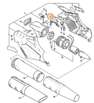 Blokada dźwigni przełącznika, Stihl 45234356310