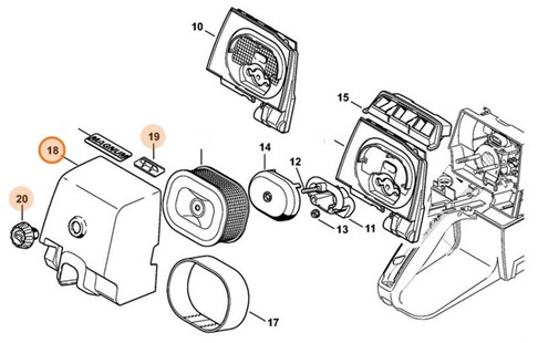 Pokrywa filtra, Stihl 11281401001