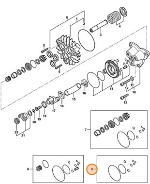 Zestaw uszczelek, Stihl 47800071001