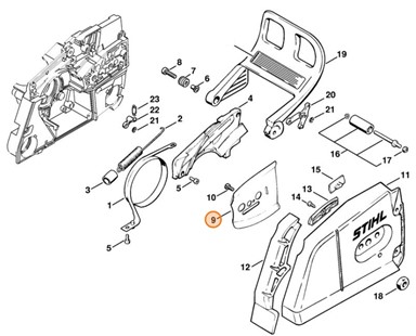 Boczny element blaszany - zewnątrz, Stihl 11246641100