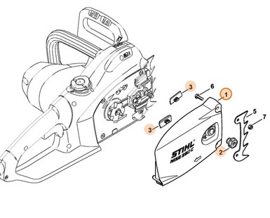 Pokrywa koła napędu łańcucha, Stihl 12106401700