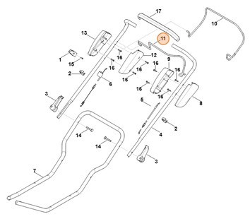 Dźwignia włączająca, Stihl 63837640215