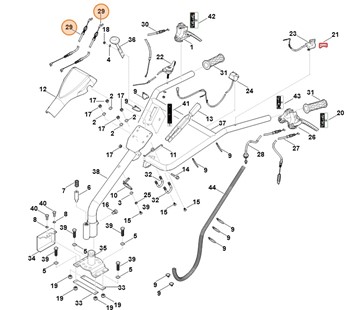 Cięgno sprzęgła zmiany biegów, Stihl 62517109902