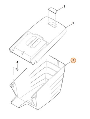 Dolna część kosza na trawę, STIHL 63757039606