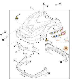 Listwa ochronna tylna, Stihl 63027067305