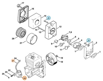 Moduł zapłonowy, Stihl 42034001301