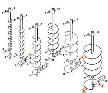 Głowica wiertnicza Ø 200 mm, Stihl 44046803055