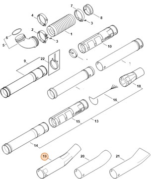 Dysza okrągła zagięta, Stihl 42827086355