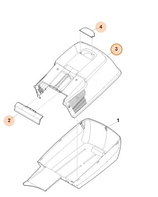 Górna część kosza na trawę, Stihl 63717602104