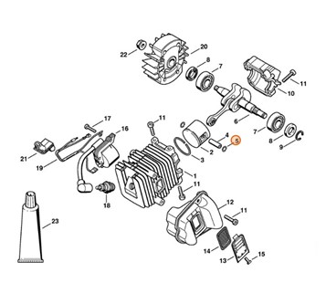 Rozprężny pierścień osadczy 8x0,7, STIHL 94636500805