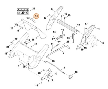 Kształtka uchwytu, Stihl 63407066710
