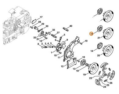 Ślimak 1/4" 8Z, Stihl 11296407102