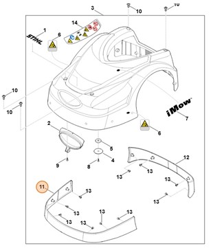 Listwa ochronna przednia, Stihl 63017067300