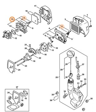 Obudowa filtra, Stihl 41401402801