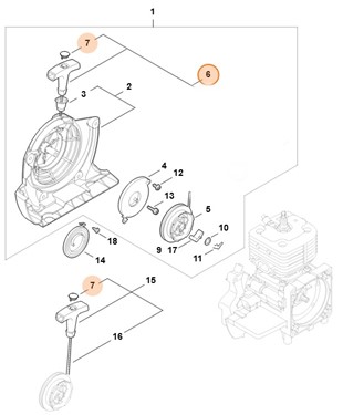 Uchwyt ElastoStart, Ø 3 mm, Stihl 00001903405