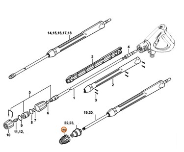 Zestaw naprawczy do dyszy rotacyjnej 050, Stihl 49000071050