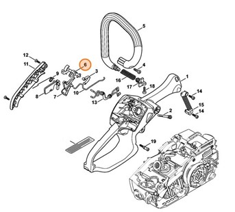 Wałek przełącznika, Stihl 11371820901