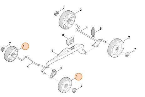 Koło kompl. 150, Stihl 63207000406