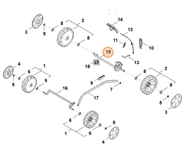 Oś, Stihl WA407002400