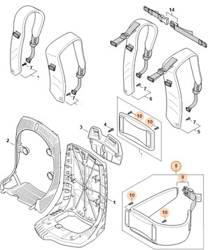 Pas biodrowy, Stihl 42837109100