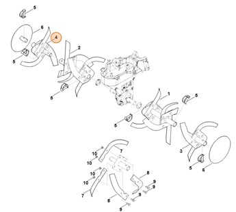 Zespół roboczy kompl., zewn. prawy, Stihl 62427100215