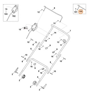 Dźwignia włączająca, Stihl 62917640200