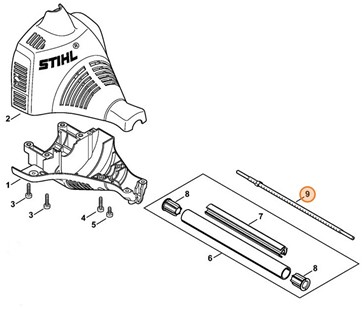 Wałek napędowy, Stihl 46017103200