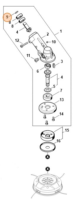 Pierścień zabezpieczający 12x1, Stihl 94550211131