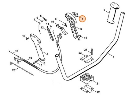 Suwak przełącznika wielofunkcyjnego, Stihl 41281821700
