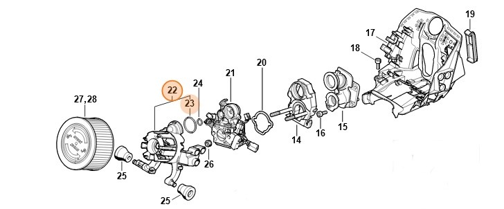Obudowa filtra, Stihl 11401402802