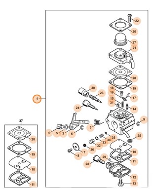 Gaźnik C1Q-S79B, Stihl 41401200607