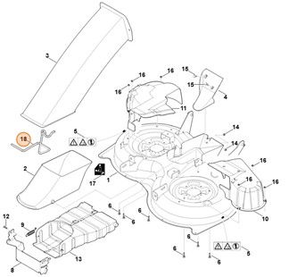 Pałąk kanału wyrzutowego, Stihl 61607062800