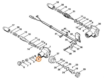 Okrągły pierścień uszczelniający 5x2,5, Stihl 96459457458