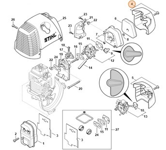 Pokrywa filtra, Stihl 41801401006