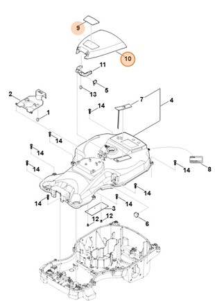 pokrywa (osłona elementów obsługi), Stihl 63017062401