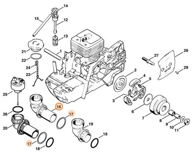 Zestaw króćca kątowego, Stihl 42010071032