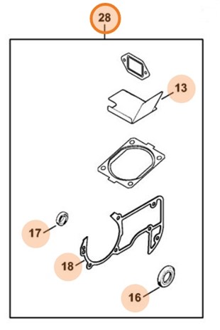 Zestaw uszczelek, Stihl 11220071053