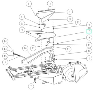 Środkowa osłona pasa CMP (biała), Orec 0356-60111 