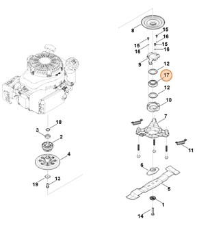 Łożysko kulkowe 6206-2RS1, Stihl 95030037073