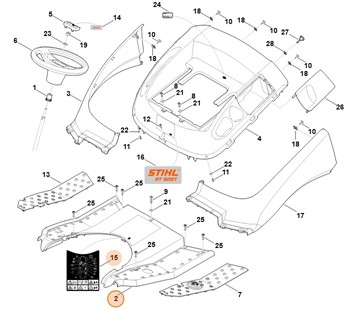 Osłona kompl., Stihl 61607802091