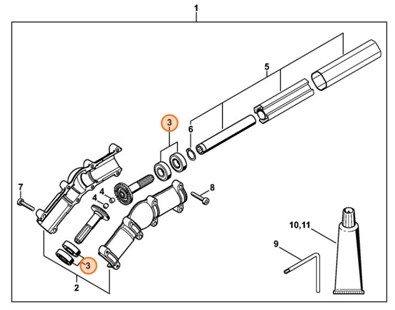 Zestaw łożyska kulkowego, Stihl 41820071004