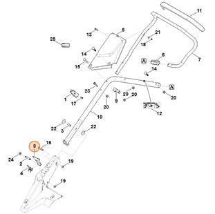 Dźwignia zatrzaskowa, Stihl 63647636010