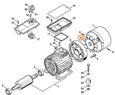 Koło łopatkowe wentylatora, Stihl 47266073000