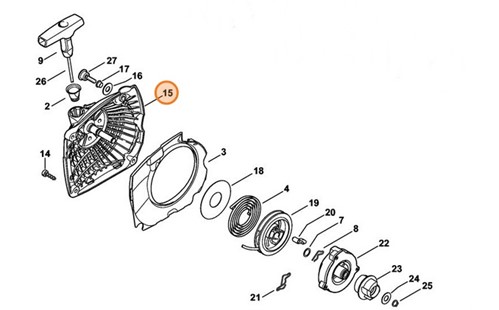 Obudowa wentylatora, Stihl 11430801833