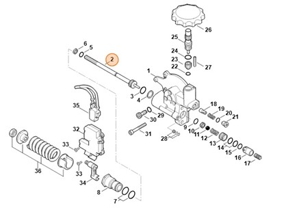 Zestaw naprawczy tłoka sterującego, Stihl 47800071009