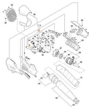 Okładzina uchwytu, Stihl BA017900600