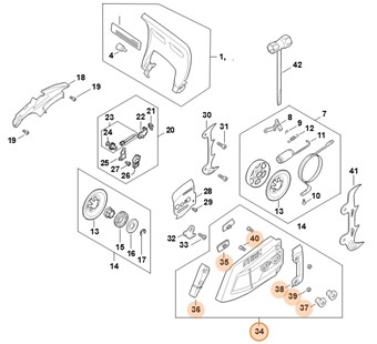 Pokrywa koła napędu łańcucha, Stihl MA026401700