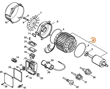 Silnik elektryczny 230 V/50 Hz, Stihl 47196000203