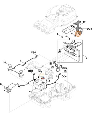 Płytka drukowana modułu C, Stihl 63014305260
