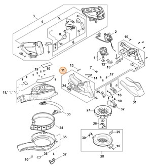Obudowa silnika, Stihl SA026000802